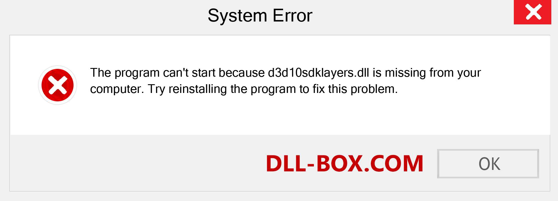  d3d10sdklayers.dll file is missing?. Download for Windows 7, 8, 10 - Fix  d3d10sdklayers dll Missing Error on Windows, photos, images